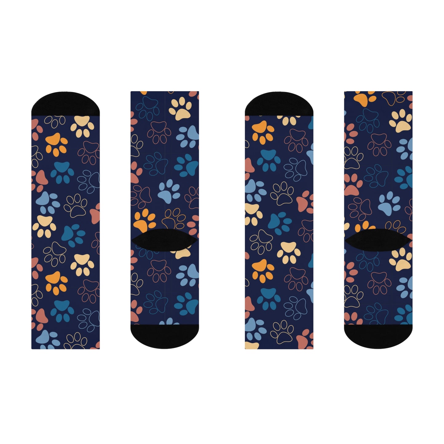 Pawprint Crew Socks