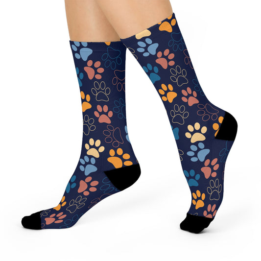 Pawprint Crew Socks