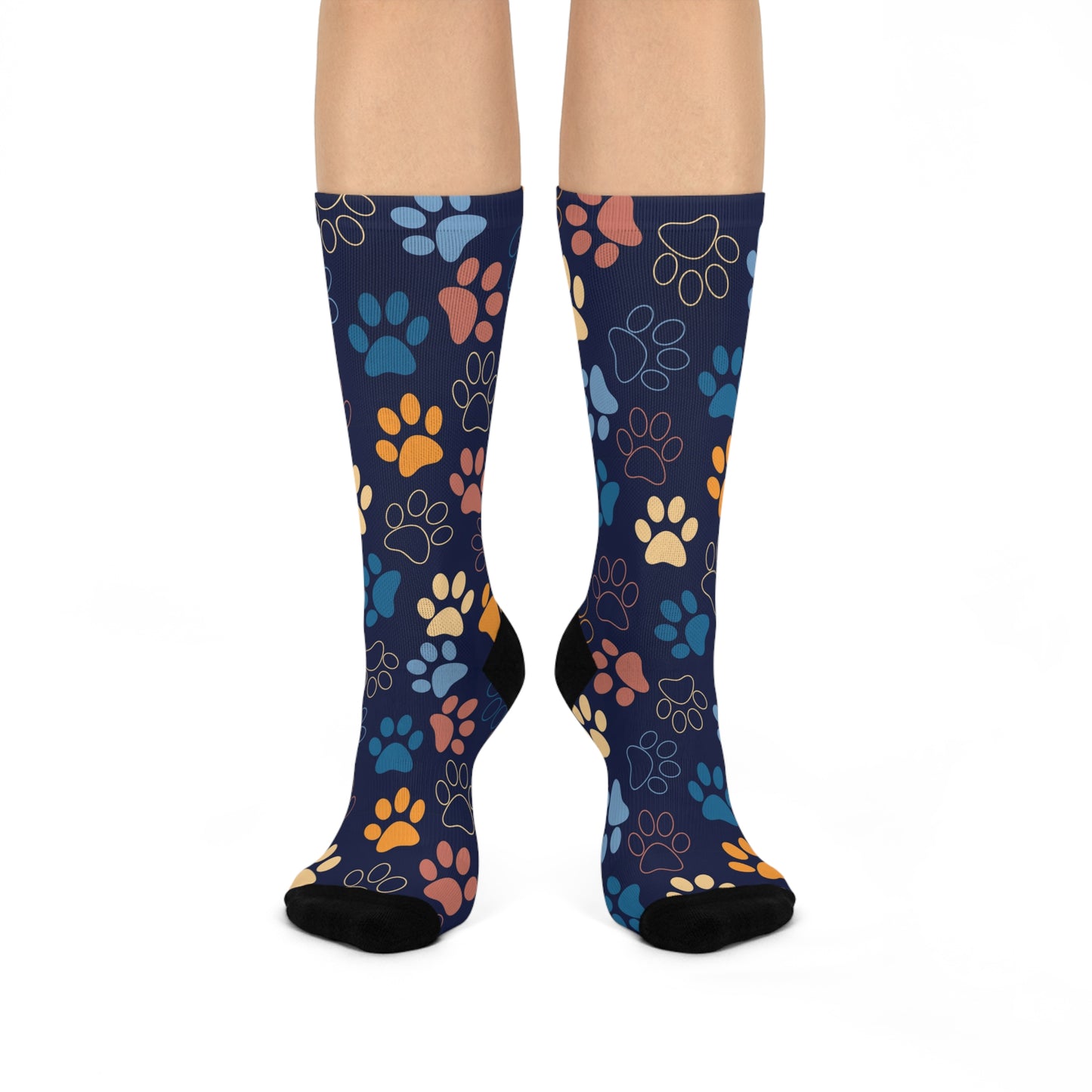 Pawprint Crew Socks