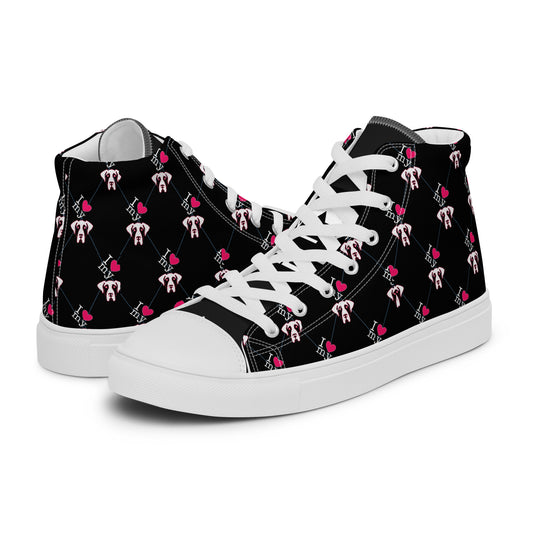 I Luv My Dog high top canvas sneakers