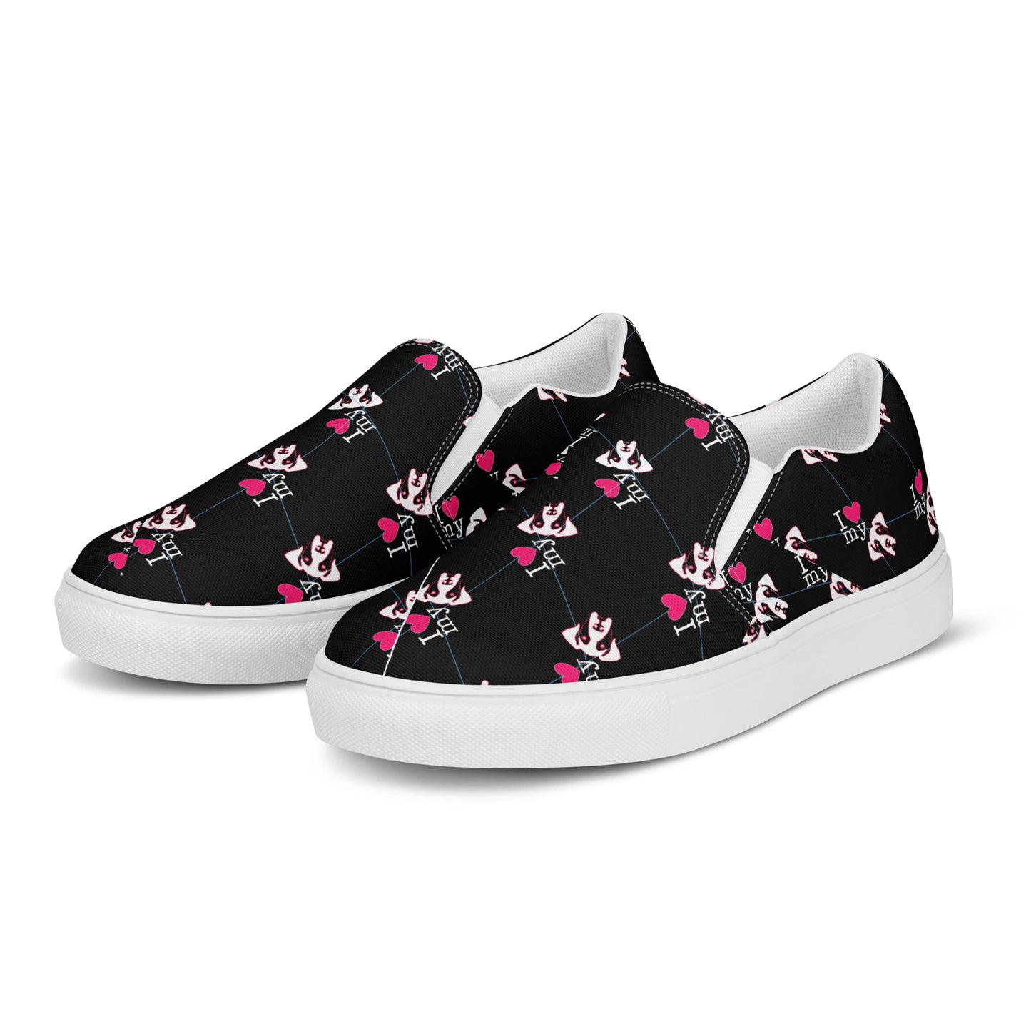 I Luv My Dog Men’s slip-on canvas sneakers