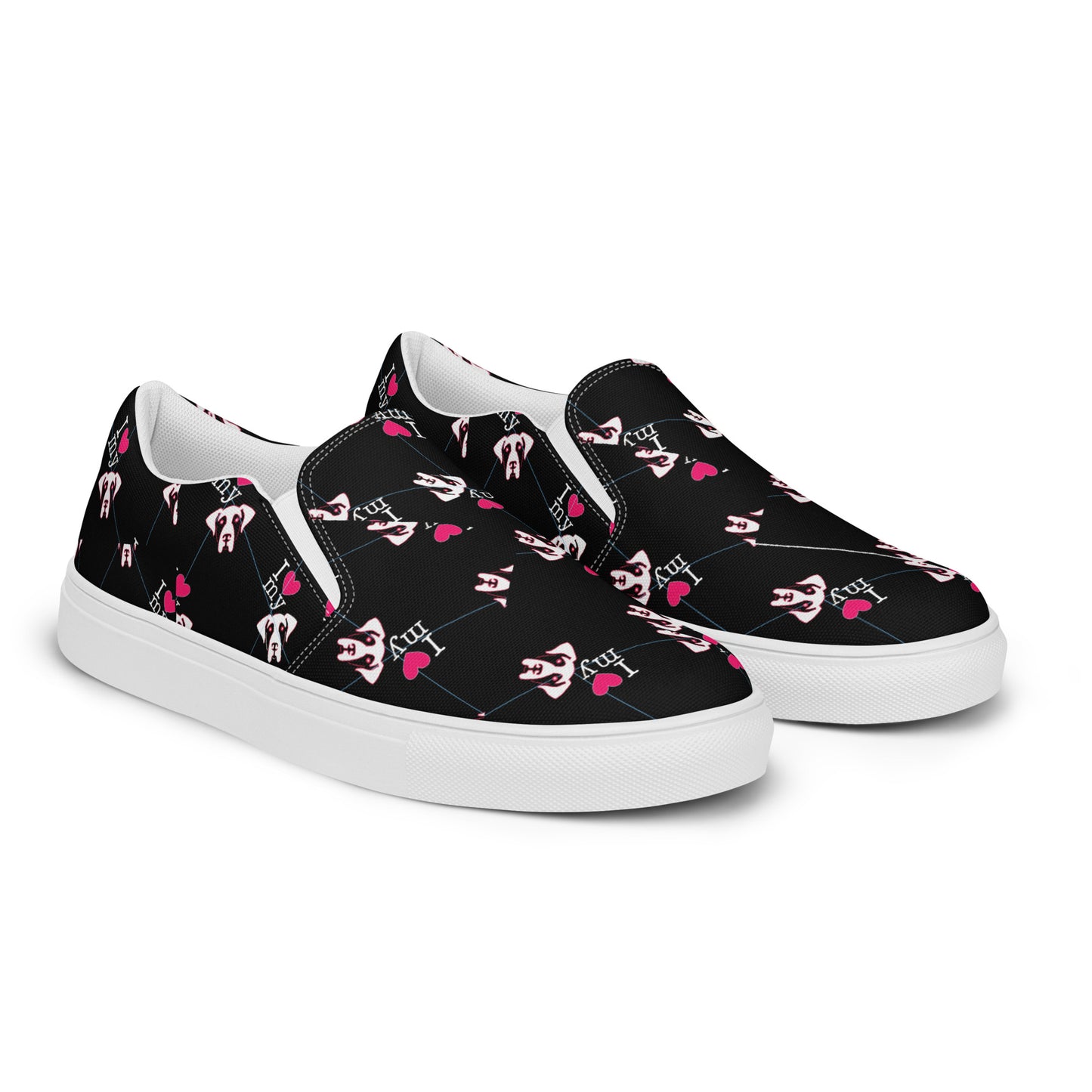 I Luv My Dog Men’s slip-on canvas sneakers